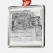 Plan Parc Monceau in Parijs Metalen Ornament (Links)