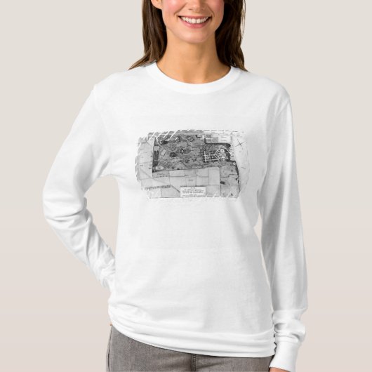 Plan Parc Monceau in Parijs T-shirt (Voorkant)