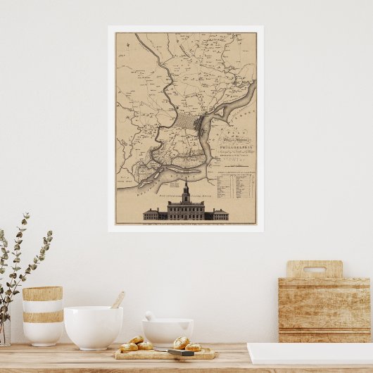 Plan Philadelphia - 1777 Poster (Keuken)