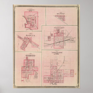 Plan Portland, Jay Co., Ind met Camden Poster