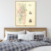 Plan Racine, graafschap Racine Co Canvas Afdruk (Insitu (Slaapkamer))