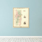 Plan Racine, graafschap Racine Co Canvas Afdruk (Insitu (Houten vloer))