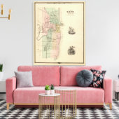 Plan Racine, graafschap Racine Co Canvas Afdruk (Insitu (Woonkamer))