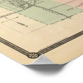 Plan Racine, graafschap Racine Co Poster (Hoek)