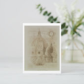 Plan, Sectie en Hoogte van de Kathedraal van Flore Briefkaart (Staand voorkant)