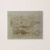 Plan, Sectie en Hoogte van de Kathedraal van Flore Legpuzzel (Horizontaal)