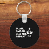 Plan. Smash. Recover. Repeat.' - Schaakboksen Sleutelhanger (Voorkant)