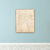 Plan Terre Haute, Vigo Co. Canvas Afdruk (Insitu (Houten vloer))