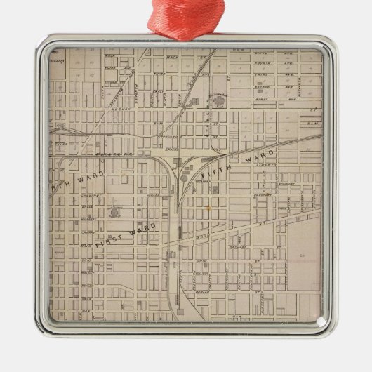 Plan Terre Haute, Vigo Co Metalen Ornament (Voorkant)