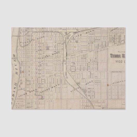 Plan Terre Haute, Vigo Co Tissuepapier (Voorkant)