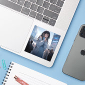 Plan the date | 東京娘 GenerartiveAI シール Sticker (Laptop met iPhone)