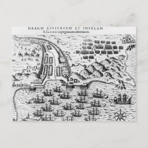 Plan tonen hoe Francis Drake Stormed Briefkaart