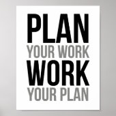 Plan uw werk, werk uw plan poster (Voorkant)