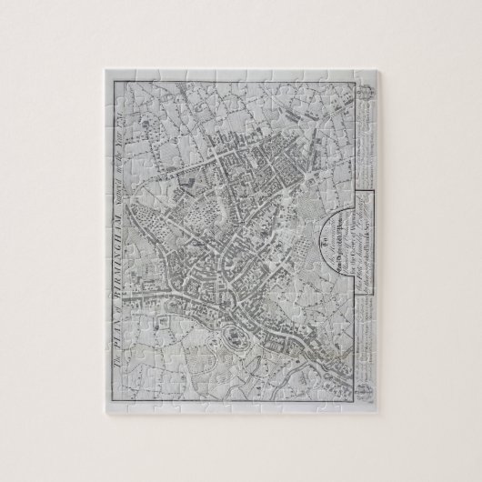Plan van Birmingham, 1731, gepubliceerd in 1789 (e Legpuzzel (Verticaal)