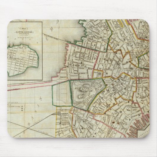 Plan van Boston en Charleston Muismat (Voorkant)