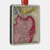 Plan van Boston Metalen Ornament (Rechts)