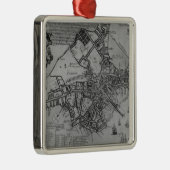 Plan van Boston, New England, 1739 Metalen Ornament (Rechts)