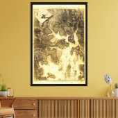 Plan van Boston van Henry Pelham (1775-1776) Canvas Afdruk (Insitu (Woonkamer))