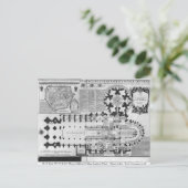 Plan van de Abbey Church of St. Denis, 1705 Briefkaart (Staand voorkant)