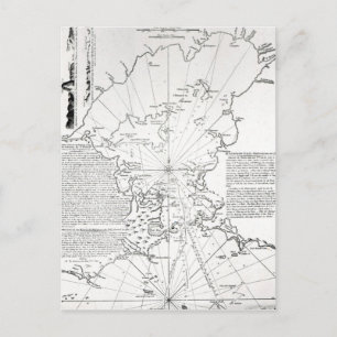 Plan van de baai en haven van Rio de Janeiro Briefkaart
