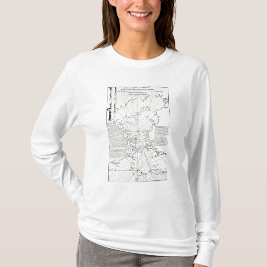 Plan van de baai en haven van Rio de Janeiro T-shirt (Voorkant)