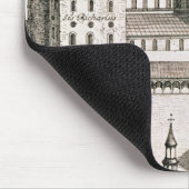 Plan van de Benedictine Abbey van Saint-Riquier Muismat (Hoek)