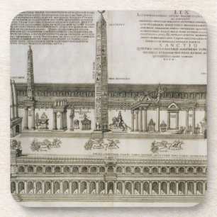 Plan van de Circus Maximus, Rome, gegraveerd door Bier Onderzetter