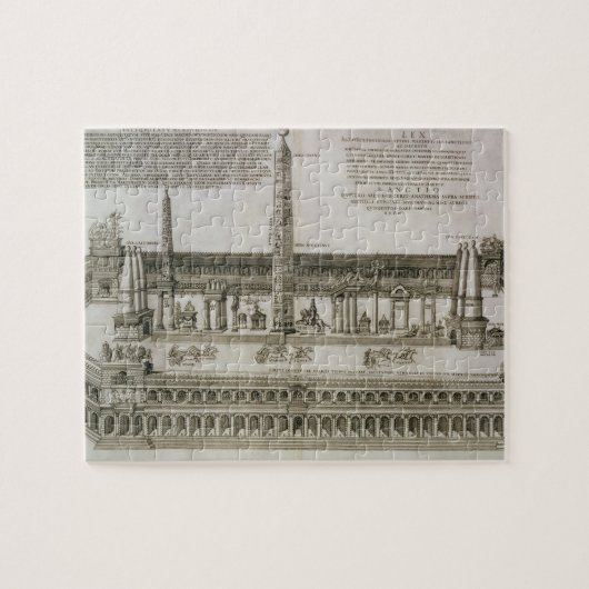 Plan van de Circus Maximus, Rome, gegraveerd door  Legpuzzel (Horizontaal)