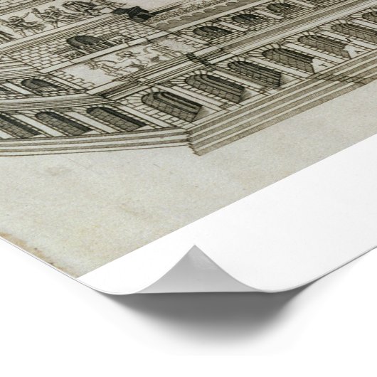 Plan van de Circus Maximus, Rome, gegraveerd door  Poster (Hoek)