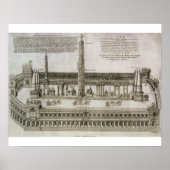 Plan van de Circus Maximus, Rome, gegraveerd door  Poster (Voorkant)