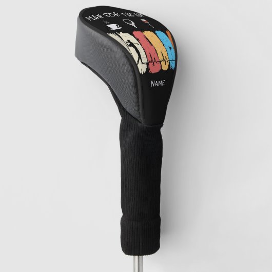 Plan van de dag waarop Coffee Golf Wine voor Gofer Golfheadcover (Schuin)