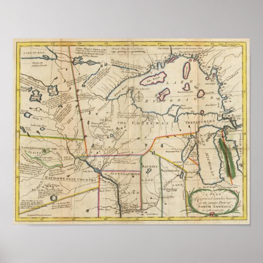 Plan van de Dienstreizen van de Kapitein Carvers Poster (Voorkant)