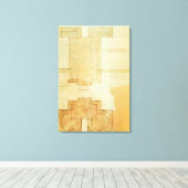 Plan van de drum van de koepel van de kerk canvas afdruk (Insitu (Houten vloer))