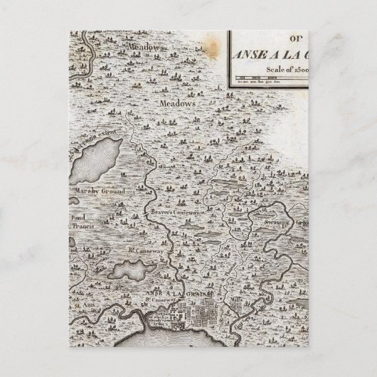 Plan van de Fort van New Madrid Briefkaart (Voorkant)