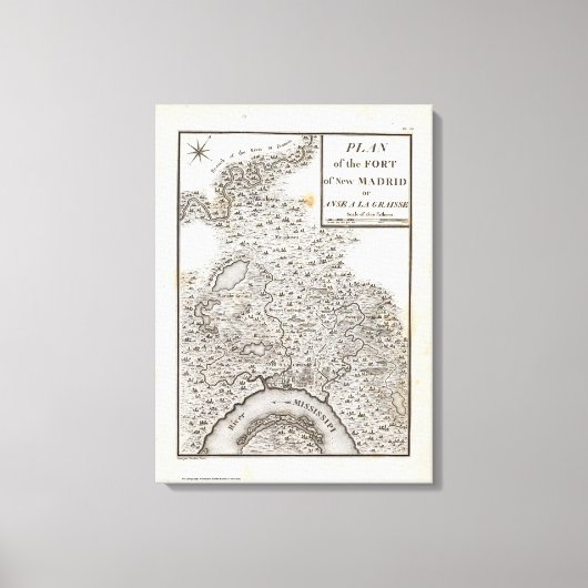 Plan van de Fort van New Madrid Canvas Afdruk (Voorkant)