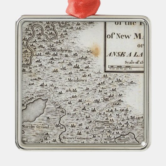 Plan van de Fort van New Madrid Metalen Ornament (Voorkant)