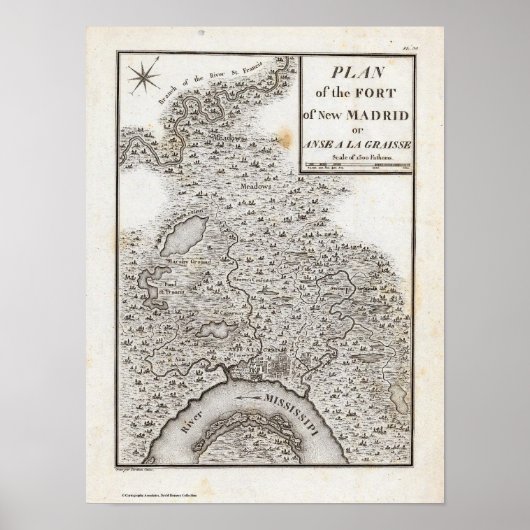 Plan van de Fort van New Madrid Poster (Voorkant)