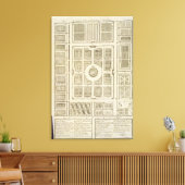 Plan van de groenteteelt van de koning in Versaill Canvas Afdruk (Insitu (Woonkamer))
