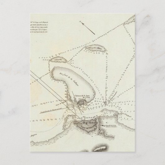 Plan van de haven van Veracruz Briefkaart (Voorkant)