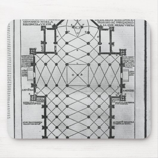 Plan van de kathedraal van Milaan Muismat (Voorkant)