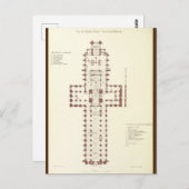 Plan van de kathedraal van Winchester Briefkaart (Voorkant / Achterkant)