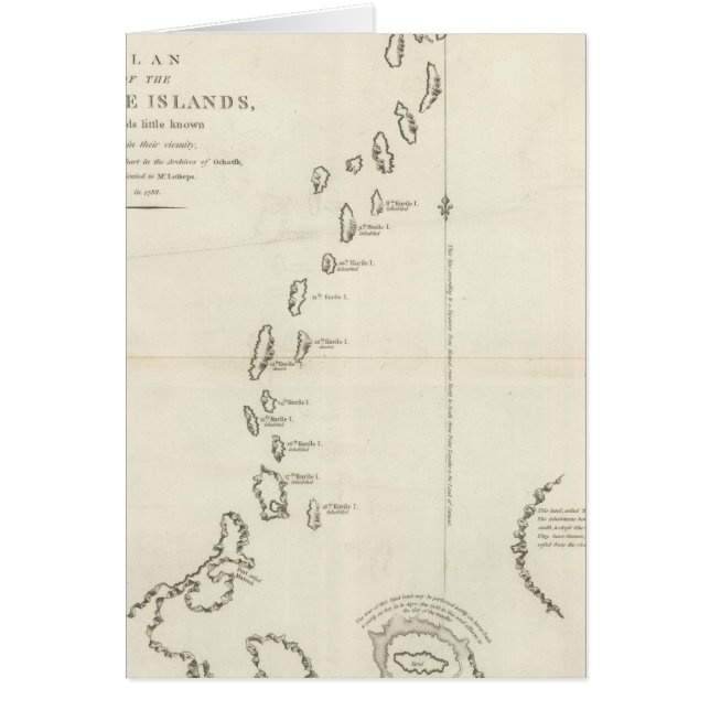 Plan van de Koerdische eilanden (Voorkant)