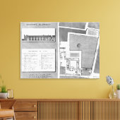 Plan van de Maternite Port-Royal Canvas Afdruk (Insitu (Woonkamer))