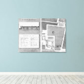 Plan van de Maternite Port-Royal Canvas Afdruk (Insitu (Houten vloer))