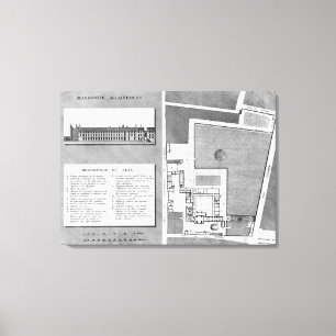 Plan van de Maternite Port-Royal Canvas Afdruk