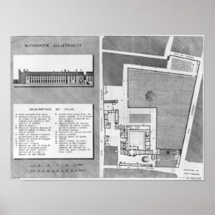 Plan van de Maternite Port-Royal Poster