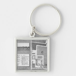 Plan van de Maternite Port-Royal Sleutelhanger