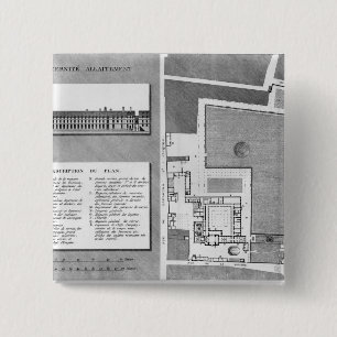 Plan van de Maternite Port-Royal Vierkante Button 5,1 Cm