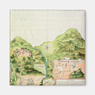 Plan van de mijnen van Oaxaca, Mexico, 1785-1987 Magneet