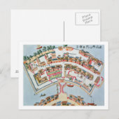 Plan van de Nederlandse Fabriek op het eiland Desi Briefkaart (Voorkant / Achterkant)